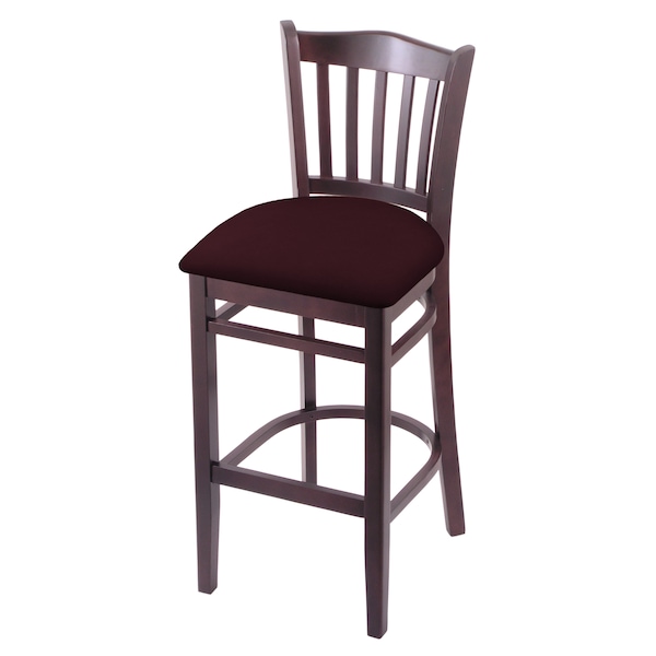 25" Counter Stool, Dark Cherry Finish, Canter Bordeaux Seat
